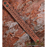  Leather Bracelet Cuff Wristband  Celtic Knotwork  Vikings Nordic Talisman Amulet  Carving Leather 